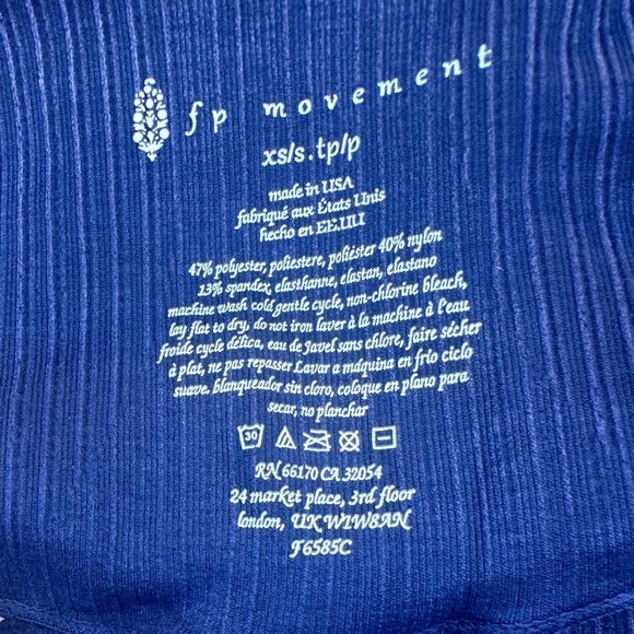 NWOT Free People Good Karma Leggings Washed Navy Blue Size S/XS - Picture 6 of 6